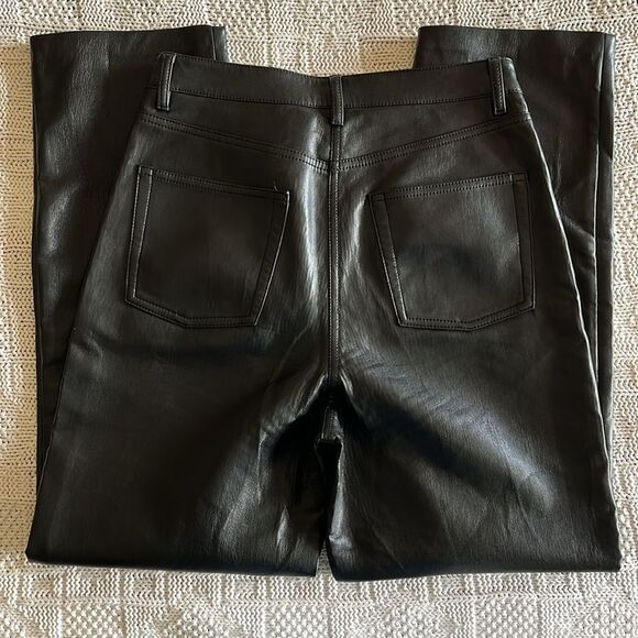 Wilfred The Melina™ High-rise Pant Sz 8 Black Straight Leg Vegan Leather - Picture 3 of 12
